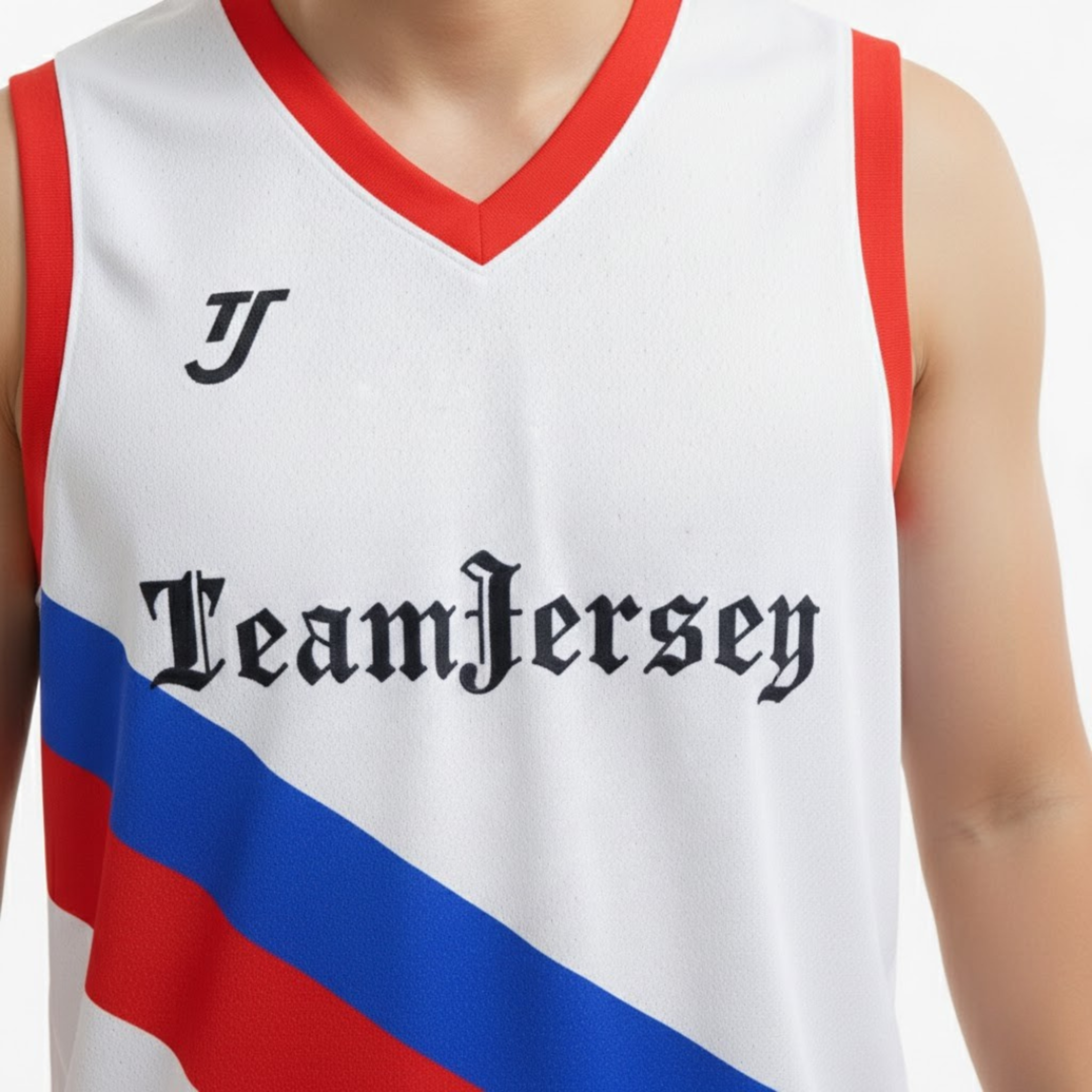 Close-up of Team Jersey basketball jersey